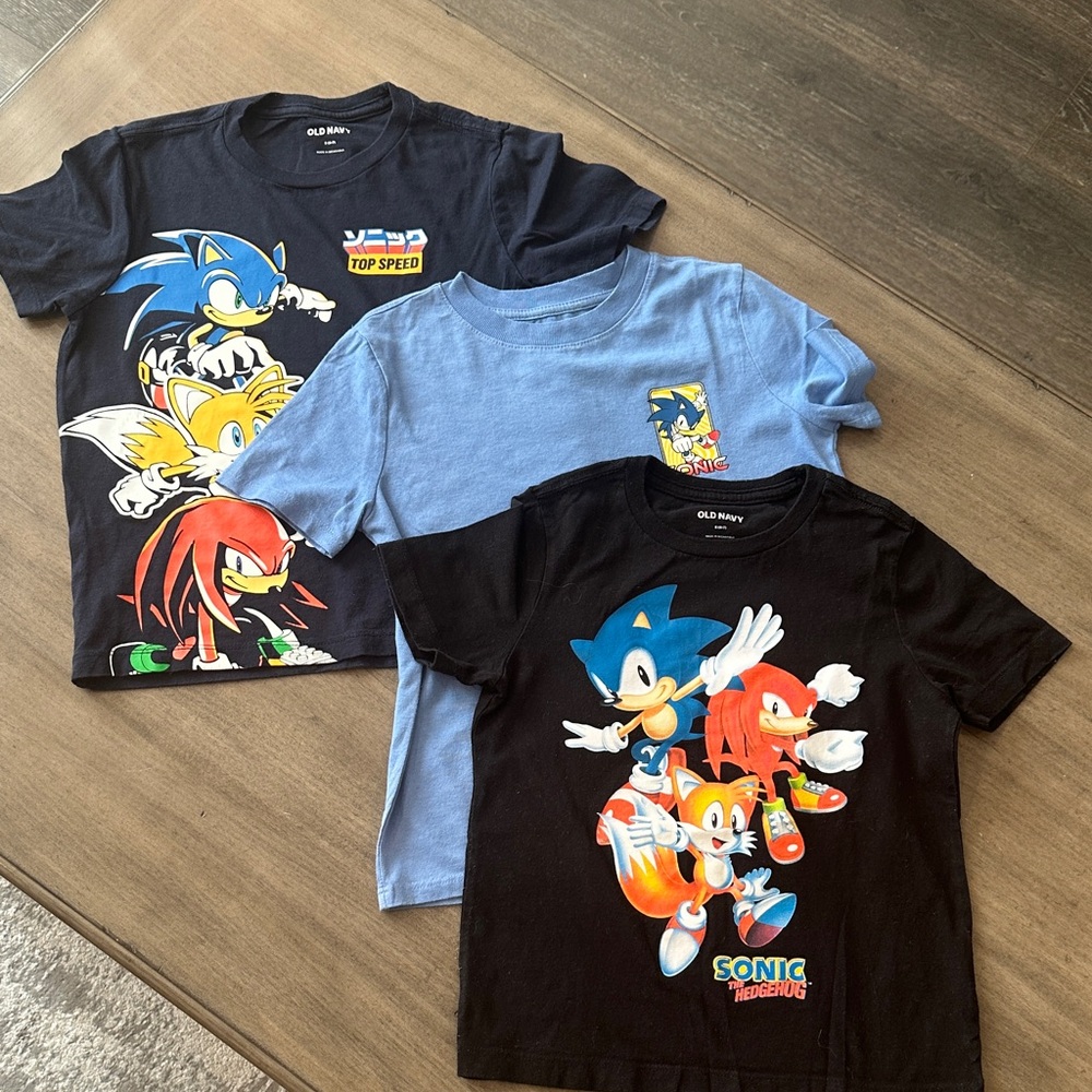 Old Navy Kids Sonic the Hedgehog Tees - Black & Blue